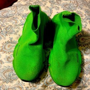 Lime green kids sz 12-12 1/2 Sock shoe Balenciaga